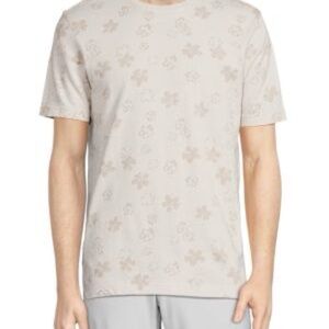 Ted Baker London Men’s Tan Short Sleeve Tee with Subtle Print